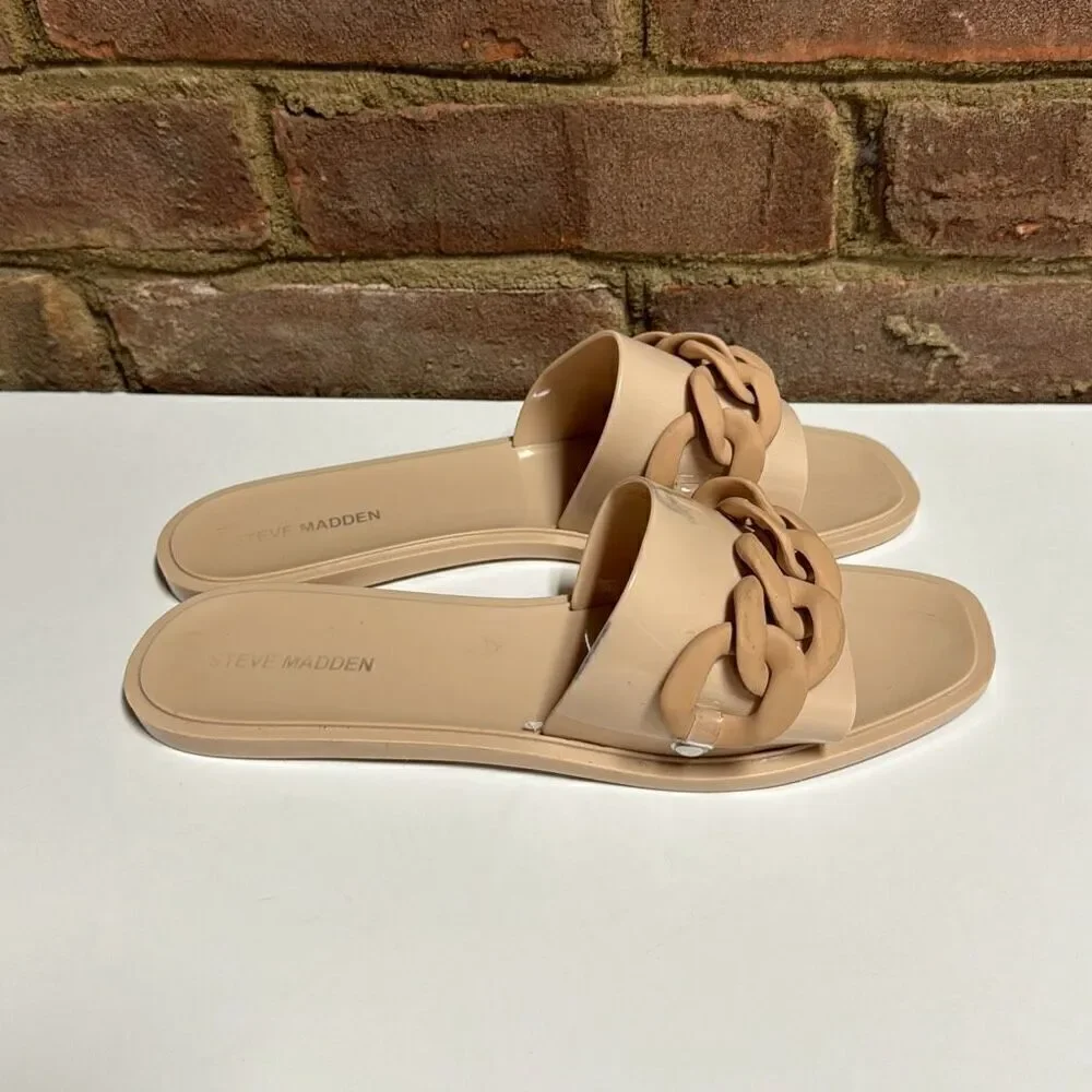 STEVE MADDEN One Band Jelly Sandals Ciela Blush Size 8